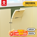贝得力（BEIDELI）防撞贴宝宝防幢软包儿童房防撞墙贴防磕碰条缓冲墙贴3片米白