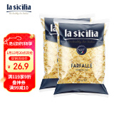 lasicilia意大利进口 蝴蝶形意大利面意面意粉500g*2袋 通心粉西餐速食沙拉