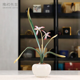 南初先生君子兰花铜摆件工艺品高端大气客厅玄关办公室摆件开业乔迁礼物