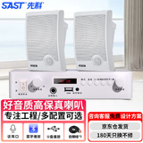 先科（SAST）LY-102K 壁挂套装蓝牙功放机公共广播舞蹈室家用客厅商用会议店铺背景喇叭15W壁挂式音箱一拖二