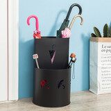 勋辰欧式创意雨伞架酒店大堂雨伞桶家用门厅落地放伞架居家雨伞挂伞桶 黑色 直径30