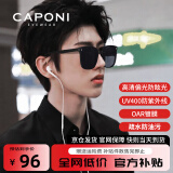 CAPONI尼龙偏光GM墨镜男女太阳眼镜防紫外线开车大脸眼睛明星配近视度数 A款-0度（升级偏光版，更高清）