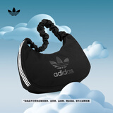 adidas「云朵包」经典大款运动挎包女子阿迪达斯官方三叶草JP0145 黑色 NS