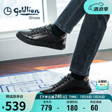 金利来（goldlion）男鞋时尚个性耐磨板鞋舒适系带休闲鞋55323073901A-黑色-40码