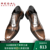 REGAL丽格T29B商务正装鞋三接头皮鞋牛津皮鞋男士皮鞋婚鞋固特异皮鞋男 BRJP(摩卡棕色) 42