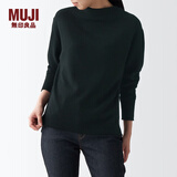无印良品 MUJI 女式 牦牛绒混羊毛 高圆领毛衣女款春秋长袖针织衫BAC22A1A 黑色 S (155/80A)