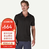 PATAGONIA 男士Essential Polo衫新款商务休闲舒适短袖T恤巴塔哥尼亚42215 BLK黑色 S