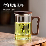 忆壶茶大容量玻璃茶杯茶水分离加厚家用个人男士专用泡茶杯办公室水杯子