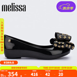 Melissa（梅丽莎）蝴蝶结低跟时尚通勤休闲女士单鞋33680 黑色 37