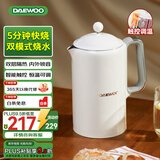大宇（DAEWOO）烧水壶电热水壶电水壶304不锈钢双层多段控温保温恒温热水瓶EK01 1.5L 【智能恒温触屏】奶糖白