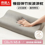 南极人竹炭记忆枕 枕头枕芯慢回弹太空记忆棉颈椎睡眠枕头50*30cm单只装