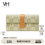 VANESSA HOGAN VH女包牧格PVC钱夹时尚老花多卡位零钱包短款便携钱包卡包