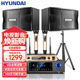 HYUNDAI现代家庭影院ktv音响套装家用k歌电脑电视客厅卡拉ok全套会议室卡包店铺专业功放音箱设备 【升级版】10吋音响套装