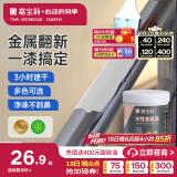 嘉宝莉（CARPOLY）水性金属漆防腐防锈漆改色漆铁门翻新漆栏杆不锈钢石膏板油漆涂料 中灰色【防锈漆|净味速干】 3KG刷12-15平米(送工具)