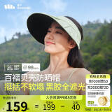 蕉下（beneunder）女士百褶贝壳黑胶防晒帽遮阳帽子女太阳帽防紫外线空顶帽BM56124