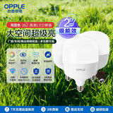 欧普照明LED灯泡节能护眼防眩E27螺口家用商用照明大功率工厂光源吊灯球泡 40W【2个装】白光6500K 质保三年