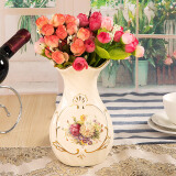梵莎奇 欧式陶瓷创意花瓶客厅电视柜酒柜装饰品插花水培满天星花瓶摆件 E大号
