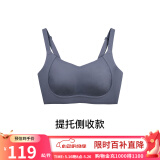 ubras母亲节礼物侧收大杯文胸收副乳内衣女大胸显小防下垂胸罩粉底液 可调肩带-深灰蓝 M (70C/70D/75B/75C/75D)