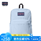 JANSPORT杰斯伯书包轻便双肩包男女旅行包简约背包电脑包学生校园 4QUE7G7雾霾蓝-隔层+侧袋