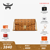 MCM MILLIE VISETOS中号链条单肩包斜挎包信封包女包 干邑色 中号