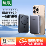 绿联易烊千玺同款磁吸无线充电宝10000毫安20W快充 兼容MagSafe 可上飞机移动电源 适用苹果16华为小米