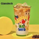 Glasslock&wigglewiggle联名款玻璃杯高颜值大容量女生果汁杯子夏季500ml