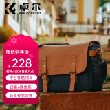 卓尔（K&F CONCEPT） 【防水抗撕裂】相机包单肩摄影包适用单反微单斜跨女相机背包复古休闲户外包百搭相机单肩包 深蓝色