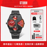 storm英伦风暴V2 NAVIGATOR系列杰森斯坦森同款双时区大表盘男士石英表 47246/SL/NR