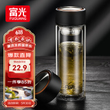 富光男女士双层玻璃杯 支持团购经典简约304茶隔水杯子便携创意泡茶杯