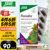 铁元SalusFloradix德国莎露斯铁元补铁剂女备孕孕妇缺铁补维生素b族 德国便携铁元胶囊添加vb 40粒装 *