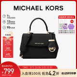 MICHAEL KORS【520礼物送女友】轻奢MK女包AVA皮质单肩斜挎包 迷你 黑色