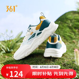 361°运动鞋男夏季透气网纱复古情侣厚底休闲老爹鞋子男672426776-3
