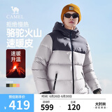 骆驼火山羽绒服1.0男士鸭绒加厚防寒面包服潮款冬季外套M13CR07089F