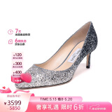周仰杰（JIMMY CHOO ）女士高跟鞋银蓝色 ROMY 60 BRE 173 SILVER DUSK BLUE 36
