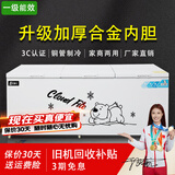 北极川冰柜商用智能温控卧式大容量冷柜家用冷藏冷冻展示柜冰箱保鲜柜雪糕柜 双机强劲速冻|1588白三门【长2.4米】