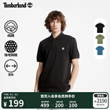 添柏岚（Timberland）官方男装短袖POLO衫新款宽松|A24H2 A24H2001/黑色 M (175/100A)