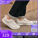 斯凯奇（Skechers）男鞋夏季商务皮鞋舒适板鞋透气软底轻便休闲鞋户外工作鞋210835