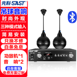 先科（SAST）SU-100吊球音响套装 蓝牙80W功放机吸顶音箱天花喇叭套装吊顶超市广播系统商场背景音乐一拖二