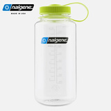 乐基因美国运动水杯子泡茶水瓶 男女户外便携健身大容量防漏耐高温塑料 2020-3732透明色 1000ml