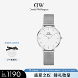 丹尼尔惠灵顿（DanielWellington）DW流金手表女金属表带32mm简约白盘欧美学生表节日礼物DW00100164