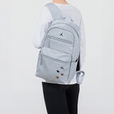 Jordan男女乔丹 聚酯纤维 飞人Logo徽章 书包双肩包HA5477-030蓝灰 均码