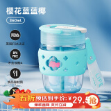 物生物（RELEA）水杯女玻璃杯手持咖啡杯夏季双饮吸管杯学生杯子生日礼物