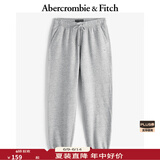 ABERCROMBIE & FITCH男装24春秋经典小麋鹿美式baggy风抓绒运动卫裤长裤KI134-4099 灰色 L (180/86A)