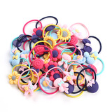 美丽公主迷你款儿童扎头绳发圈可爱卡通发绳甜美马尾辫皮筋橡皮筋扎头发 随机一套10只装