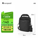 WINPARD/威豹商务男包手提公事包休闲单肩包出差男包斜挎包 黑色(小版/三层袋 可放7.9寸平板