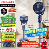 康佳（KONKA）空气循环扇电风扇家用风扇台式摇头小风扇立式换气扇轻音电扇大风量交流定频落地扇KXHS-1801-P