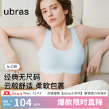 ubras【虞书欣同款】小奶皮云朵隐形无尺码内衣女粉底液文胸透气无痕 【经典】纯净蓝色(涟漪蓝) 均码 背心款(100-130斤)A-C杯