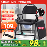 怡辉（YIHUI）坐便椅老人座便凳子可折叠坐便器孕妇坐厕蹲厕移动马桶YH-ZB-001