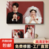 相框摆台照片定制加照片冲印手机相片高清打印婚纱照挂墙结婚照大相框全家福相框 大韩水晶无边框（晶瓷面） 7寸摆台(13*17cm)加厚