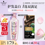 施华蔻（Schwarzkopf）怡然一按染5.65雾感茶棕 染发剂植物染发膏+氨基酸洗发水400ml